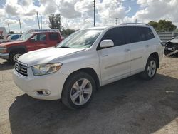 Salvage cars for sale at Miami, FL auction: 2010 Toyota Highlander Limited