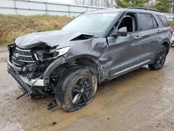 Salvage cars for sale at Davison, MI auction: 2022 Ford Explorer XLT