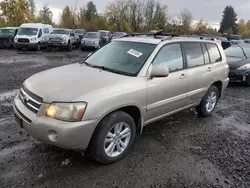 Salvage cars for sale at Portland, OR auction: 2006 Toyota Highlander Hybrid