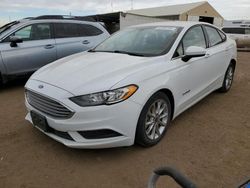 Salvage cars for sale at Brighton, CO auction: 2017 Ford Fusion SE Hybrid