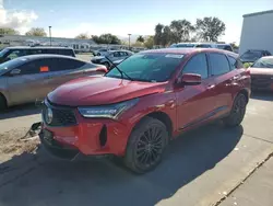 Salvage cars for sale at Sacramento, CA auction: 2022 Acura RDX A-SPEC Advance