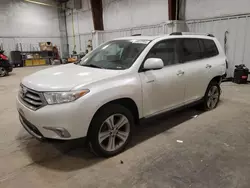 Salvage cars for sale at Milwaukee, WI auction: 2013 Toyota Highlander Limited