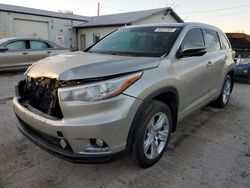 Carros salvage sin ofertas aún a la venta en subasta: 2015 Toyota Highlander Limited