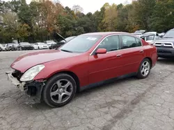 Salvage cars for sale at Austell, GA auction: 2003 Infiniti G35