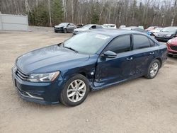 Salvage cars for sale from Copart Cookstown, ON: 2018 Volkswagen Passat S