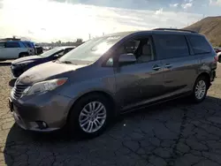 Salvage cars for sale at Colton, CA auction: 2015 Toyota Sienna XLE