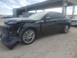 Salvage cars for sale at West Palm Beach, FL auction: 2018 Infiniti Q50 Luxe