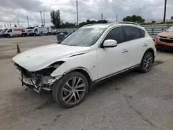 Salvage cars for sale from Copart Miami, FL: 2017 Infiniti QX50