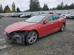 Salvage cars for sale at Graham, WA auction: 2015 Tesla Model S 85D