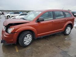 Salvage cars for sale from Copart Grand Prairie, TX: 2014 Dodge Journey SE