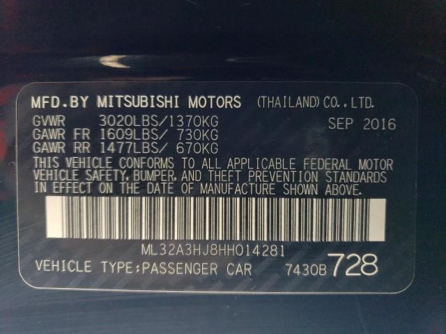 2017 Mitsubishi Mirage ES