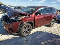 Toyota Highlander salvage cars for sale: 2019 Toyota Highlander LE