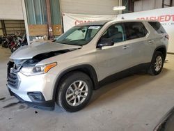 Salvage cars for sale at Eldridge, IA auction: 2018 Chevrolet Traverse LS