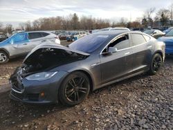 Salvage cars for sale at Chalfont, PA auction: 2015 Tesla Model S