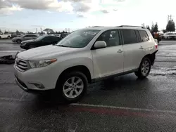 Salvage cars for sale at Rancho Cucamonga, CA auction: 2013 Toyota Highlander Base