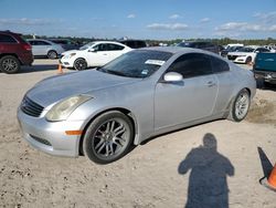 Salvage cars for sale at Houston, TX auction: 2006 Infiniti G35