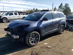 Salvage Cars with No Bids Yet For Sale at auction: 2019 Toyota Highlander SE