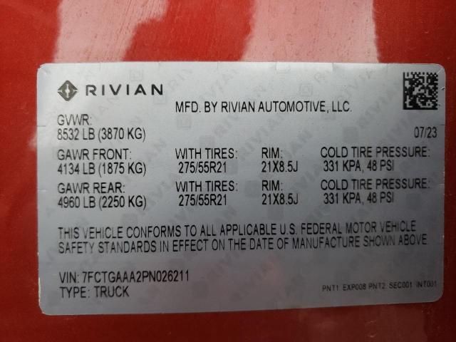 2023 Rivian R1T Adventure