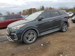 Hyundai salvage cars for sale: 2017 Hyundai Santa FE SE Ultimate