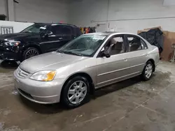 Honda Civic ex salvage cars for sale: 2002 Honda Civic EX