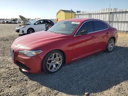 Salvage cars for sale at Sacramento, CA auction: 2018 Alfa Romeo Giulia TI