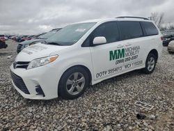 Salvage cars for sale at Wayland, MI auction: 2020 Toyota Sienna LE