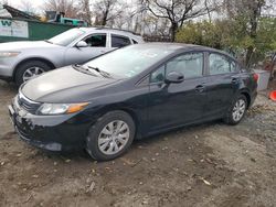 Honda salvage cars for sale: 2012 Honda Civic LX