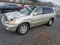 Salvage cars for sale at Spartanburg, SC auction: 2003 Toyota Highlander Limited