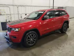 Salvage cars for sale at Avon, MN auction: 2018 Jeep Grand Cherokee Trailhawk