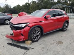 Salvage cars for sale at Savannah, GA auction: 2020 Infiniti QX50 Pure