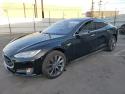 Salvage cars for sale at Sun Valley, CA auction: 2014 Tesla Model S