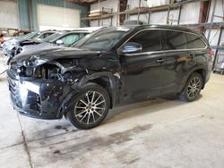 Salvage cars for sale at Eldridge, IA auction: 2018 Toyota Highlander SE