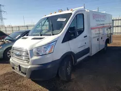 Salvage trucks for sale at Elgin, IL auction: 2017 Ford Transit T-350