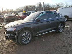 Salvage cars for sale at Chalfont, PA auction: 2022 Audi Q5 Sportback PRM PLS 45