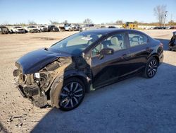 Salvage cars for sale at Kansas City, KS auction: 2015 Honda Civic EXL