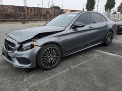 Salvage cars for sale at Wilmington, CA auction: 2017 Mercedes-Benz C 43 4matic AMG