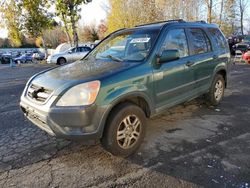 Salvage cars for sale at Portland, OR auction: 2002 Honda CR-V EX