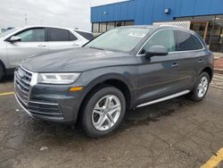 Salvage cars for sale at Woodhaven, MI auction: 2018 Audi Q5 Premium Plus