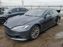 Salvage cars for sale at Elgin, IL auction: 2018 Tesla Model S