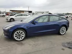 Tesla Model 3 salvage cars for sale: 2022 Tesla Model 3