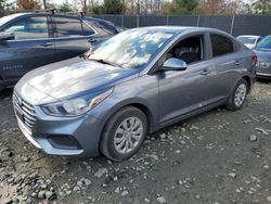 Salvage cars for sale at Waldorf, MD auction: 2020 Hyundai Accent SE