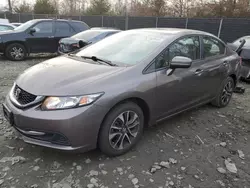 Honda Civic ex salvage cars for sale: 2015 Honda Civic EX