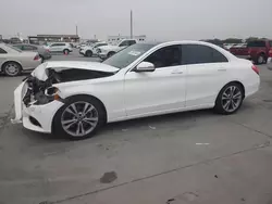 Salvage cars for sale at Grand Prairie, TX auction: 2018 Mercedes-Benz C300