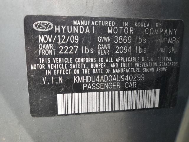 2010 Hyundai Elantra Blue