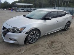 Salvage cars for sale at Savannah, GA auction: 2016 Nissan Maxima 3.5S