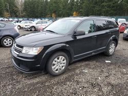 Dodge Journey salvage cars for sale: 2017 Dodge Journey SE