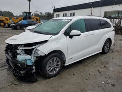 Salvage cars for sale from Copart Augusta, GA: 2021 Toyota Sienna LE