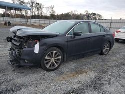 Salvage cars for sale from Copart Spartanburg, SC: 2017 Subaru Legacy 2.5I Limited