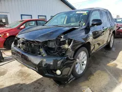 Salvage cars for sale at Pekin, IL auction: 2009 Toyota Highlander Hybrid Limited