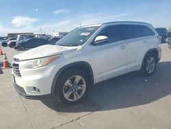 Salvage cars for sale at Grand Prairie, TX auction: 2016 Toyota Highlander Limited